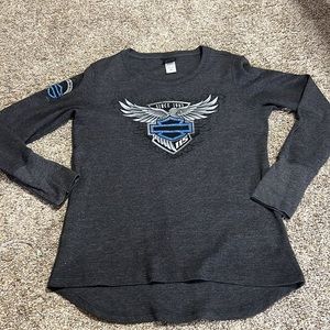 Women’s X Large gray Harley Davidson thermal long sleeve